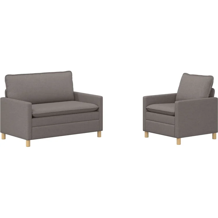 vidaXL Sofa Set 2 stk. Taupe Stoff 3417022 – Bild 2