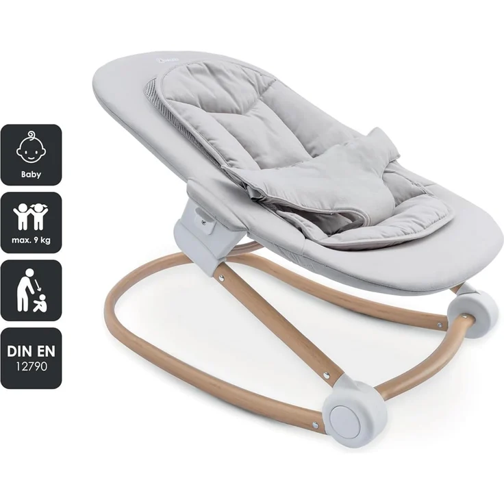 BabyGO Levels Hochstuhl-Set Kinderhochstuhl schwarz mit Bouncer – Bild 4