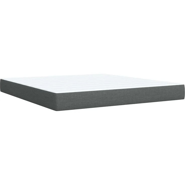 vidaXL LED Boxspringbett mit Matratze Dunkelgrau 180 x 200 cm Stoff 3455910 – Bild 7