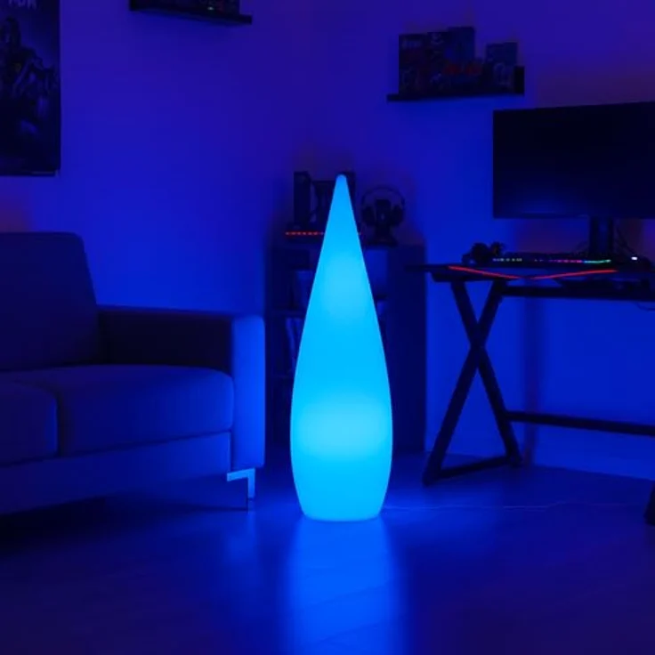 Arnusa LED Stehlampe Moderne Lampe mit Farbwechsel und Fernbedienung RGB Akku kabellos, Farbwechsel, LED fest integriert, Farbwechsler, warmweiß, Kaltweiß, Blau, Rot, Sauna Lampe Stimmungsleuchte – Bild 6