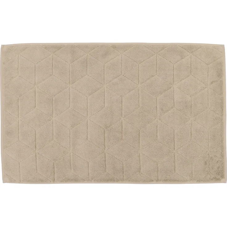 Villeroy & Boch Badematte Coordinates Carré 2553, 100% Baumwolle, sand, hochwertiges Design Made in Germany