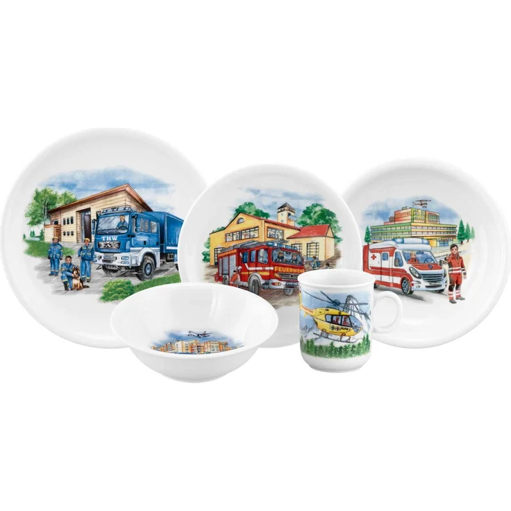 Seltmann Weiden Compact Kindergeschirr Set 5-teilig - Blaulicht – Bild 1