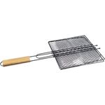 BURI Grillzange, Metall / Holz grau, 22 x 23 cm