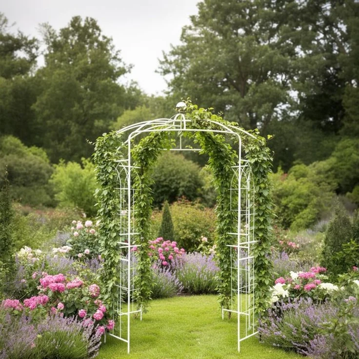 Relaxdays Rosenpavillon Metall – Bild 2