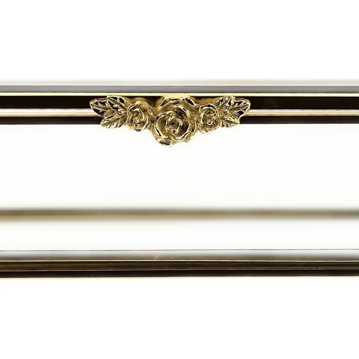 Schmuck- und Dekobox mit Deckel & Spiegelboden, 20 x 30 x 8 cm - Gold – Bild 5