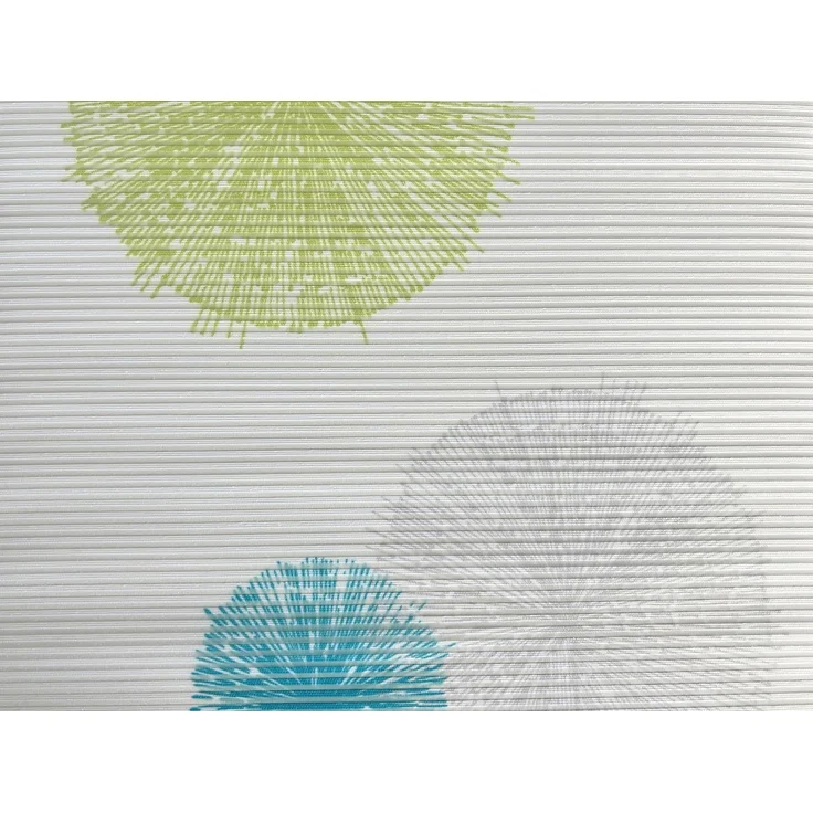 HOME WOHNIDEEN Scheibengardine 3-teiliges Mini Flächenvorhang Set Rawlins grün blau Scheibengardine (3 St), Stangendurchzug, halbtransparent – Bild 7