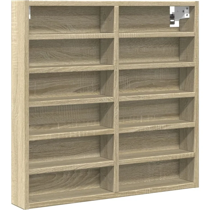 vidaXL Vitrinenschrank Sonoma-Eiche 60x8,5x58 cm Holzwerkstoff 847963 – Bild 2