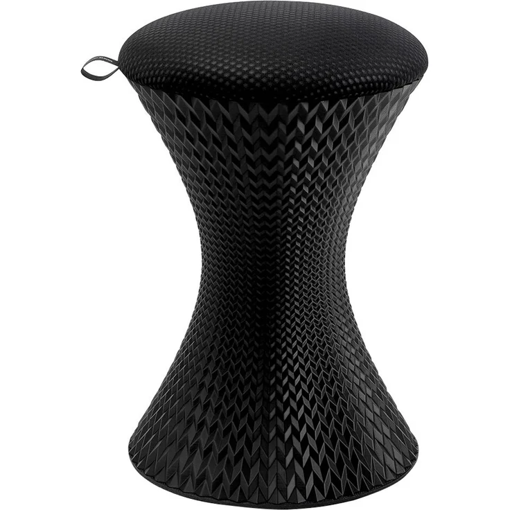 Sitness '3D STOOL' Ergonomischer Bürostuhl Gaming Hocker, Mikrofaser schwarz, 35 x 44 x 35 cm, 110 kg belastbar – Bild 1