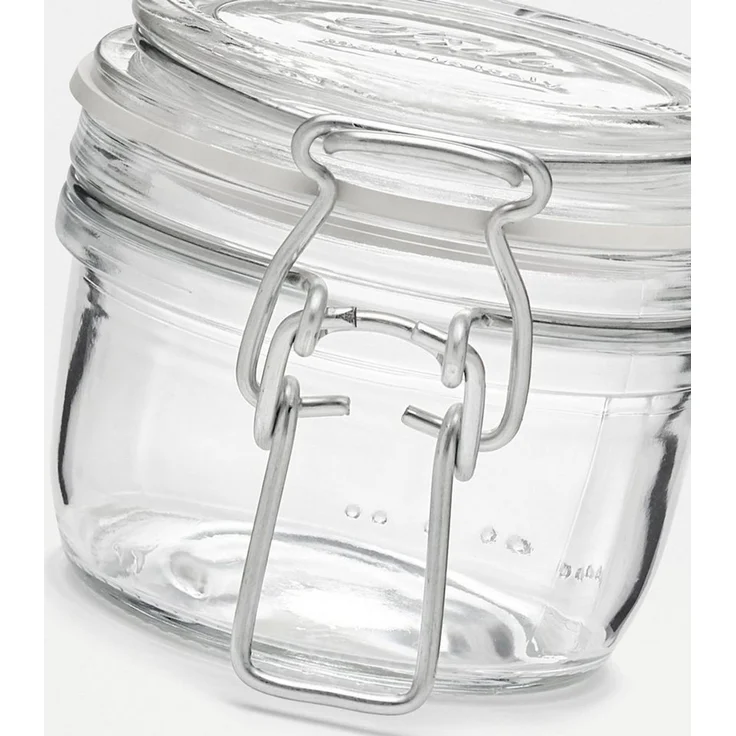 Bormioli Rocco Vorratsglas Fido, Glas, (Set, 6-tlg, 6 Stück, 0,125l Fassungsvermögen), gefriergeeignet, luftdicht verschließbar – Bild 2