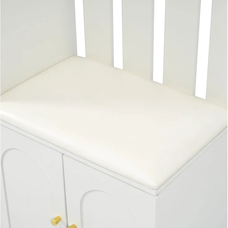 DESVIAE Garderobenschrank-Set mit Schuhbank, 110x180x37 cm, Spanplatte Weiß, 2 Schubladen und 4 Haken – Bild 9