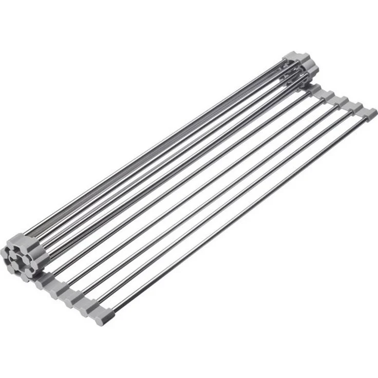 Thiru Abtropfmatte rollbar, aus rostfreiem Edelstahl - 29 cm x 47 cm, mit Silikonkante – Bild 4