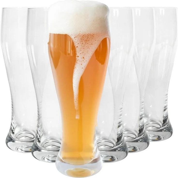 6 Weizengläser 0,5L (max. 580ml) Biergläser Bierglas Weissbiern Weissbierglas Weizenbierglas – Bild 5