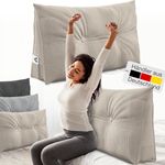 ELONEO Rückenkissen Bett- und Rückenstützkissen >Sand< 90cm