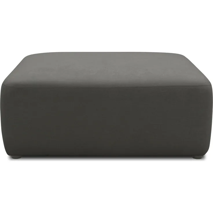 DOMO. collection Polsterhocker 800013, Hocker, quadratisch, Modul-Element, Fußhocker, Polsterganitur, 108 x 108 x 42 (BxTxH), grau