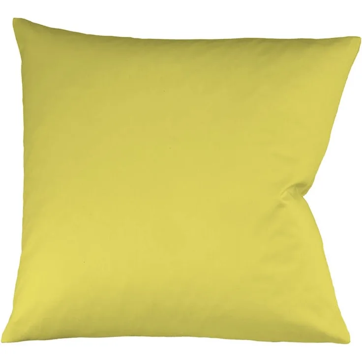 Fleuresse Mako-Satin Kissenbezug Bezug 80x80 cm uni mit RV 7049 oliv