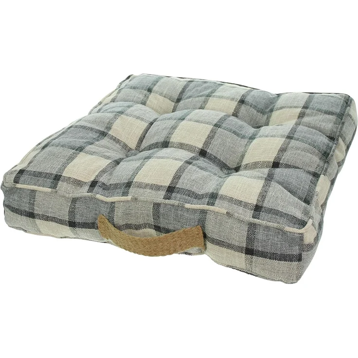 Bodenkissen "Karo-Style" 45x45 cm, 8 cm hoch, Sitzkissen, Palettenkissen, Stuhlkissen – Bild 1