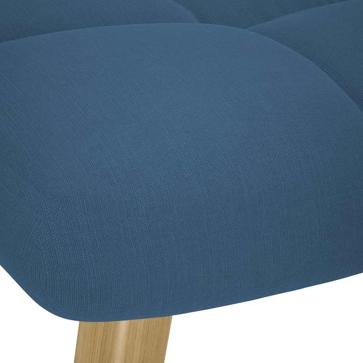 vidaXL Schaukelstuhl mit Fußhocker Blau Stoff 4016808 – Bild 7