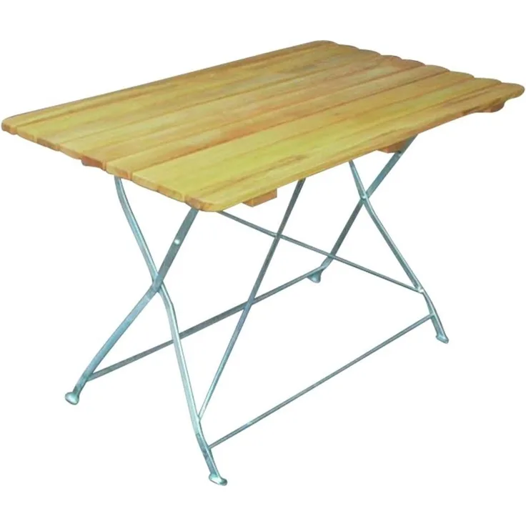 FRG Handels GmbH Gartentisch Klapptisch 9306 | Gartenmöbel | Robinienholz & Flachstahl verzinkt | 110x70 cm