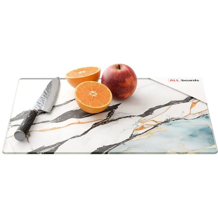 ALLboards Schneidebrett Glas Herdabdeckplatte Schneidebrett 30x40 cm Arbeitsplatte Herdschutz, Glas – Bild 4