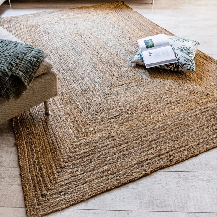 LUXOR living Teppich Salo, rechteckig, Höhe: 6 mm, Juteteppich, handgeflochten, Flecht Design, 100% Naturfaser – Bild 1