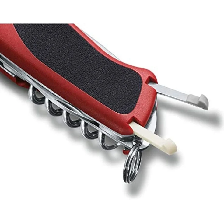 Victorinox Schweizer Taschenmesser Gross, Ranger 68 Grip, Swiss Army Knife, 11 Funktionen, Feststellklinge, Dosenöffner, Korkenzieher, rot/schwarz – Bild 5
