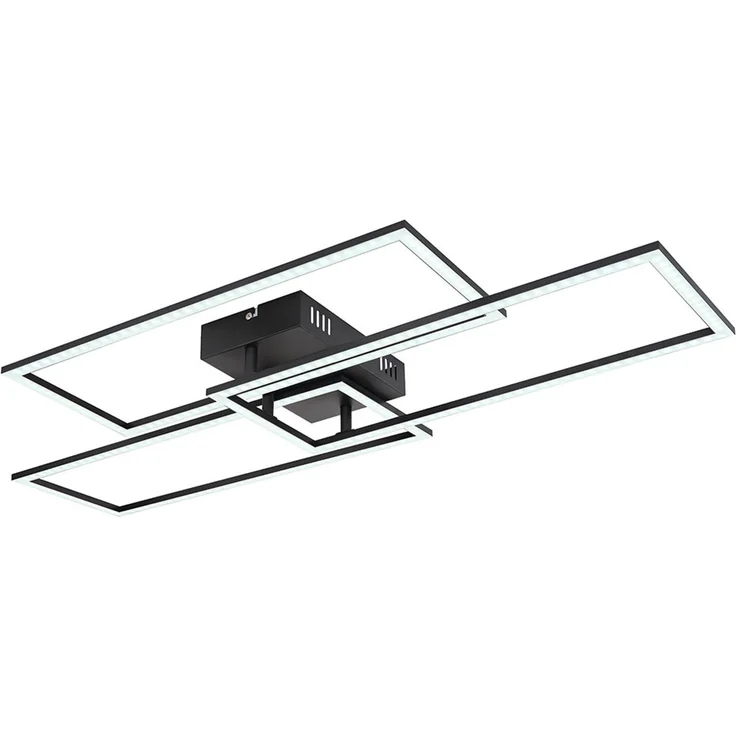 LED Deckenleuchte, schwarz-weiß, Fernbedienung, L 90 cm – Bild 9