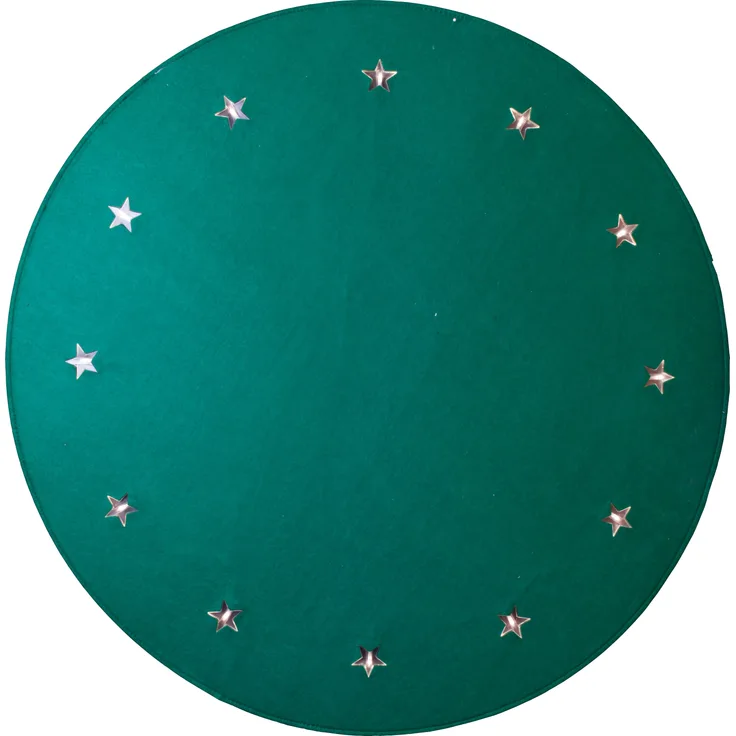 LED Weihnachtsbaum-Matte Granne Filz mit Beleuchtung warmweiß, Ø: 1 m