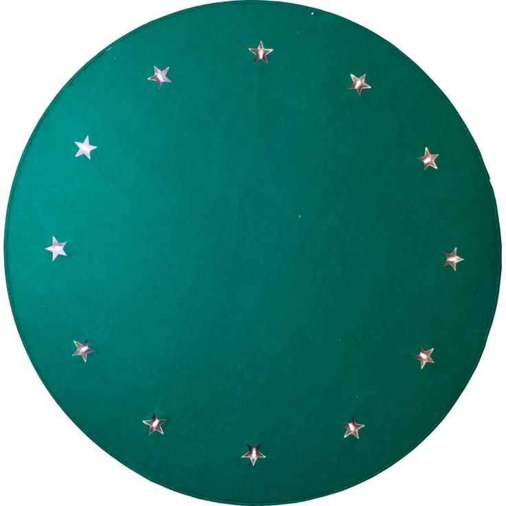 LED Weihnachtsbaum-Matte Granne Filz mit Beleuchtung warmweiß, Ø: 1 m