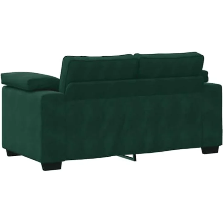 vidaXL Zweisitzer-Sofa Dunkelgrün 160x77x82 cm Samt 4105259 – Bild 7