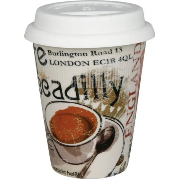 Coffee To Go Becher Cosmopolitan Coffee Style England 380ml