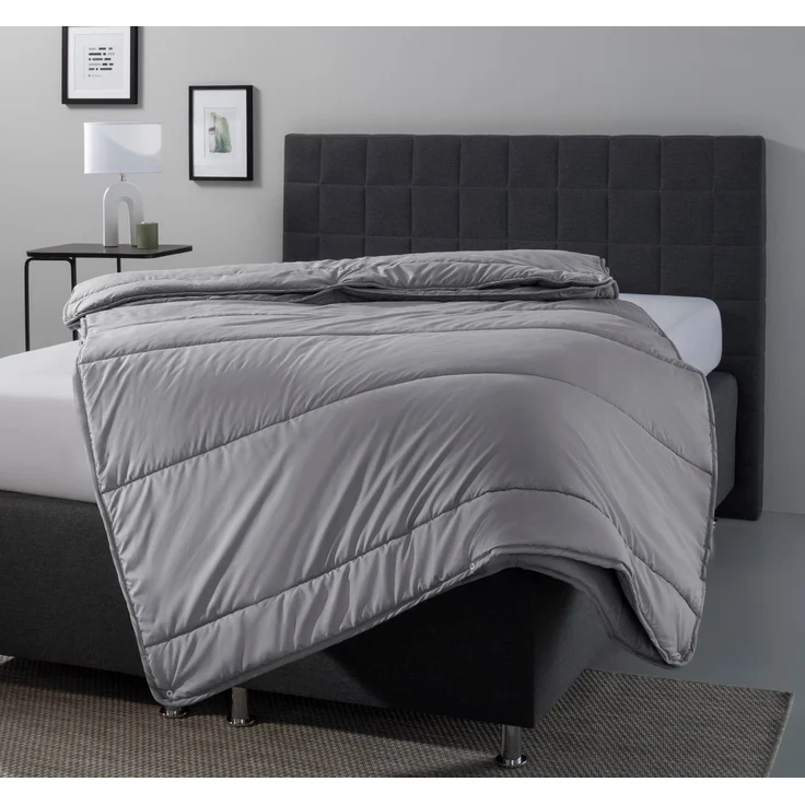 OTTO home Microfaserbettdecke Clarra, Bettdecke 135x200 cm, 155x220 cm, 200x200 cm, Füllung: Polyester, Bezug: Polyester, Bettdecken in grau, Sommer, Winter, 4 Jahreszeiten, Decke – Bild 5