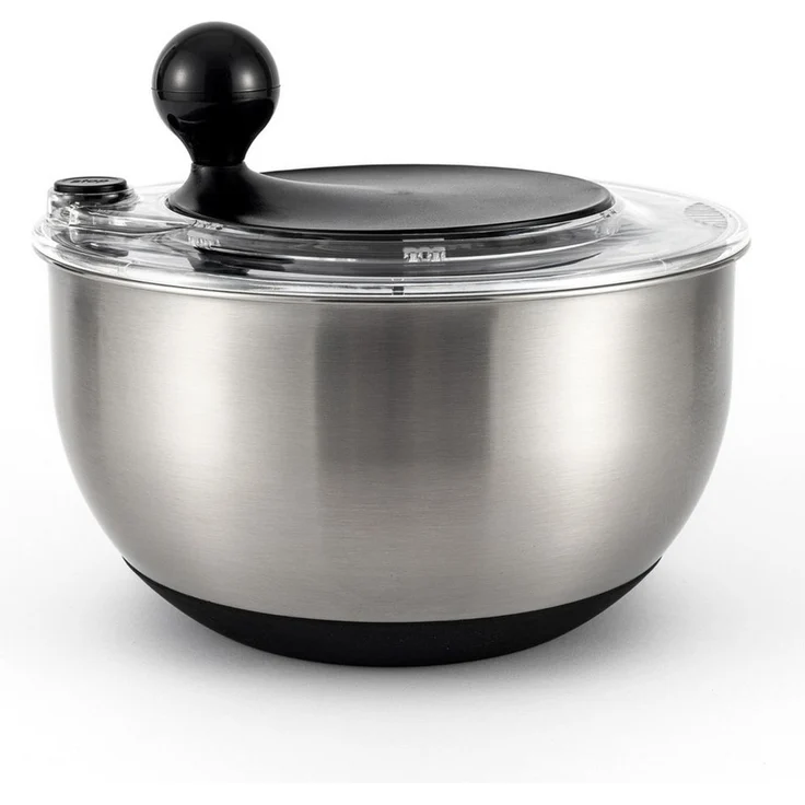 Hanseküche Salatschleuder Salatschleuder, (BPA-freier Salad Spinner, 1-tlg, Schleudern, Servieren und Aufbewahren), Großes Fassungsvermögen von 4,5 Litern mit Kurbelantrieb – Bild 1
