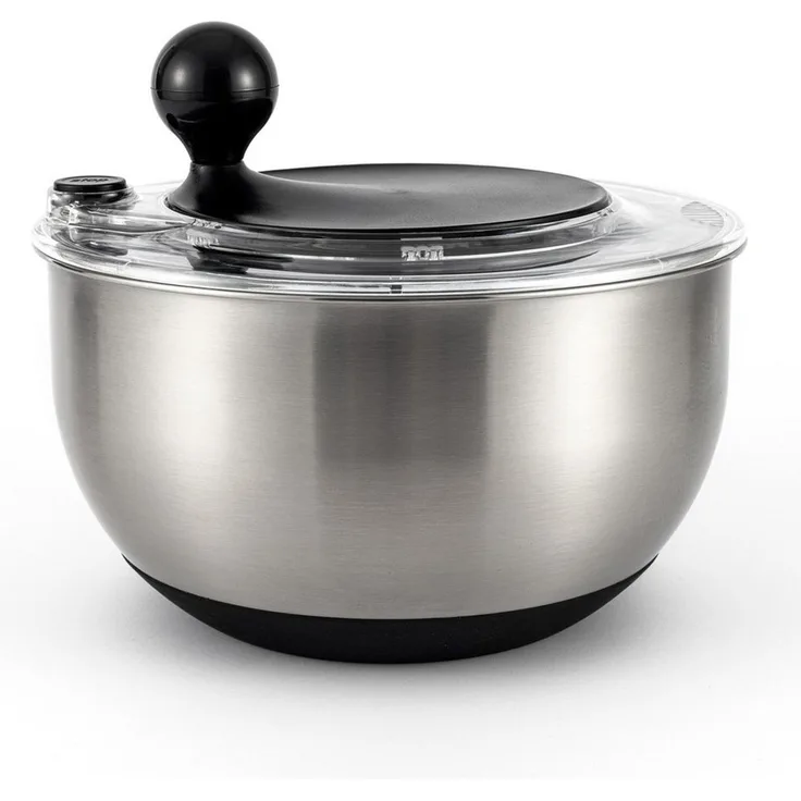 Hanseküche Salatschleuder Salatschleuder, (BPA-freier Salad Spinner, 1-tlg, Schleudern, Servieren und Aufbewahren), Großes Fassungsvermögen von 4,5 Litern mit Kurbelantrieb