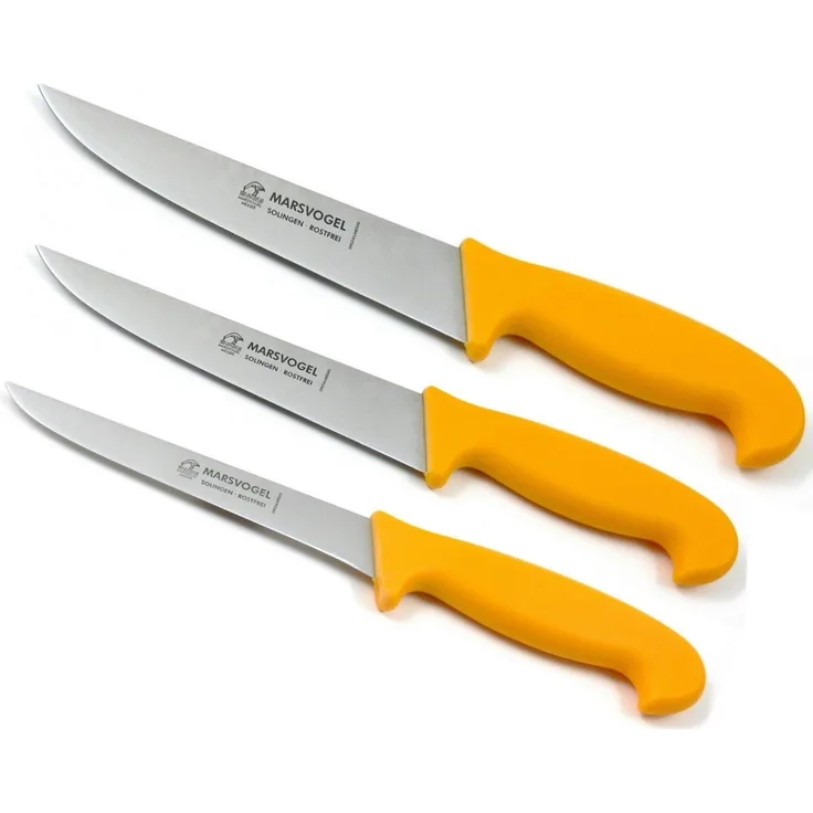 Marsvogel | 3-tlg. Metzgermesser-Set | ergonomische Griffe | hochwertige Klingen | ideal für präzise Schnitte | langlebig und professionell