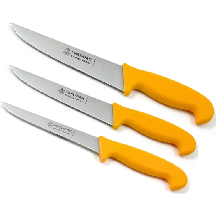 Marsvogel | 3-tlg. Metzgermesser-Set | ergonomische Griffe | hochwertige Klingen | ideal für präzise Schnitte | langlebig und professionell