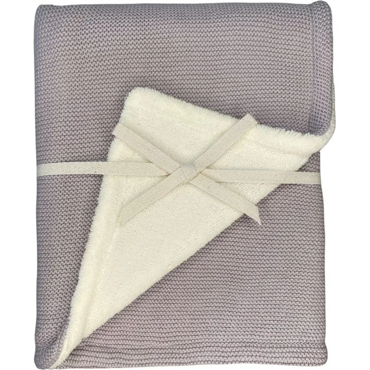 Babydecke Winterdecke Neugeborene Baumwolle/ Fleece OEKO-TEX® Kinderwagendecke, DIKOS, PREMIUM Qualität, ALTROSA/GRAU, warm, kuschelweich, Babygeschenk – Bild 5