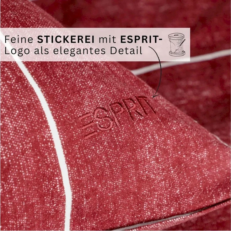 Esprit Bettwäsche FLANELL Winter Bettwäsche, Baumwolle, 1 teilig, 135 x 200 cm in Rot – Bild 4