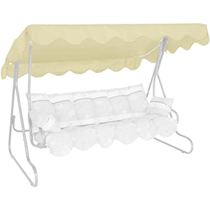 Angerer Freizeitmöbel Sonnendach für 3-Sitzer Hollywoodschaukel, wasser- und schmutzabweisend, beige 210 x 145 cm – Bild 2