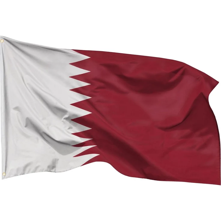 PHENO FLAGS Katar Flagge 90x150 cm – Wetterfeste Nationalflagge aus Polyester mit Doppelnaht & Metallösen