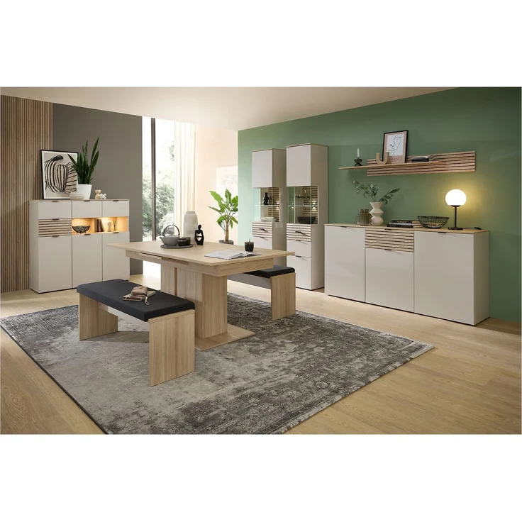 Vitrine Inka / Ina, Holzwerkstoff, Beige, 45 x 200 x 36 cm – Bild 4