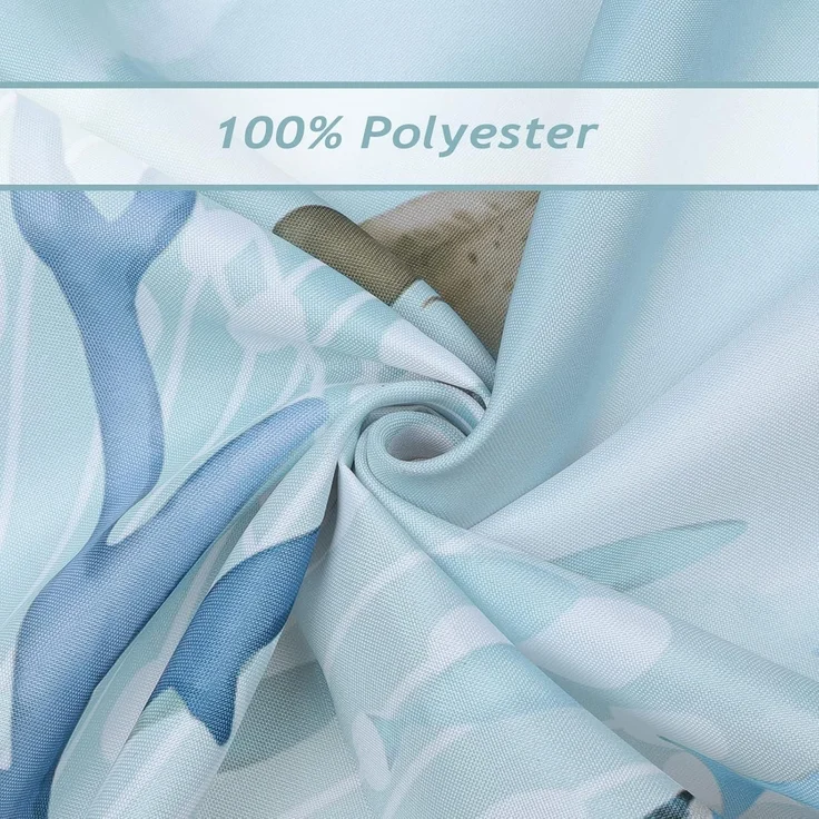 Duschvorhang Meeresschildkröte Blauer Ozean 180x200cm Anti-Schimmel Polyester – Bild 5