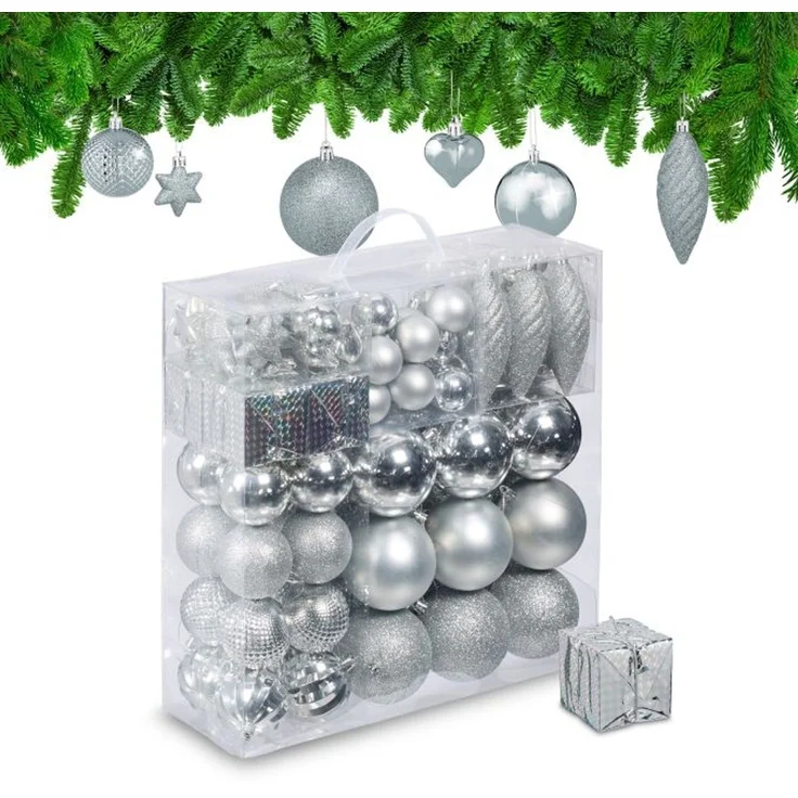 Relaxdays Weihnachtskugeln im 110er Set – Bild 1