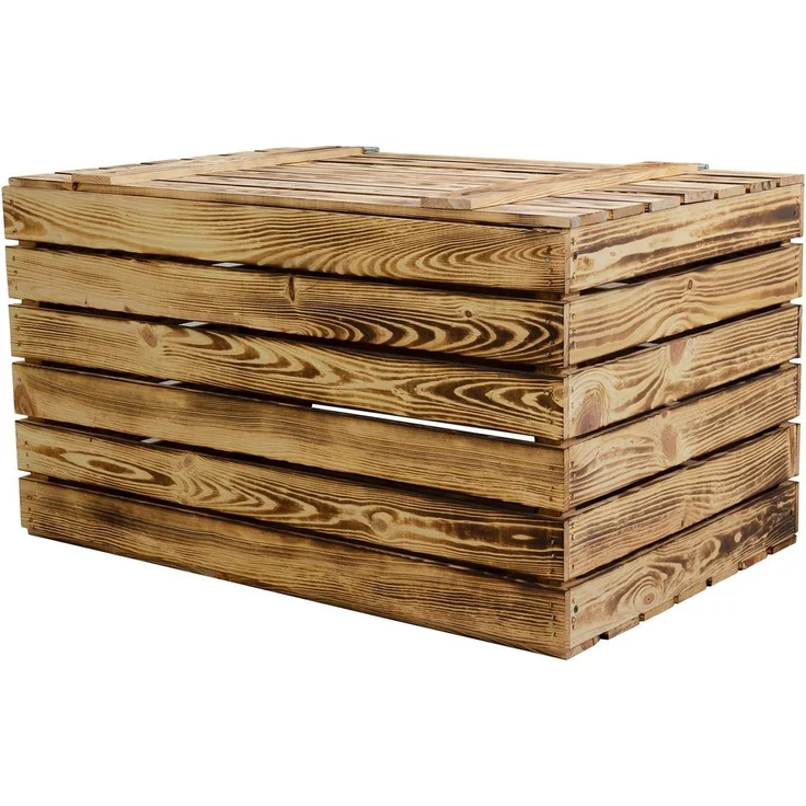 Kistenkolli Altes Land Allzweckkiste Grosse Holztruhe 80er geflammt mit Deckel 80x50x39cm (Spar-Set) – Bild 5