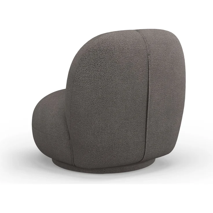 Micadoni Drehbarer Sessel Chuck Boucle Grau – Bild 3