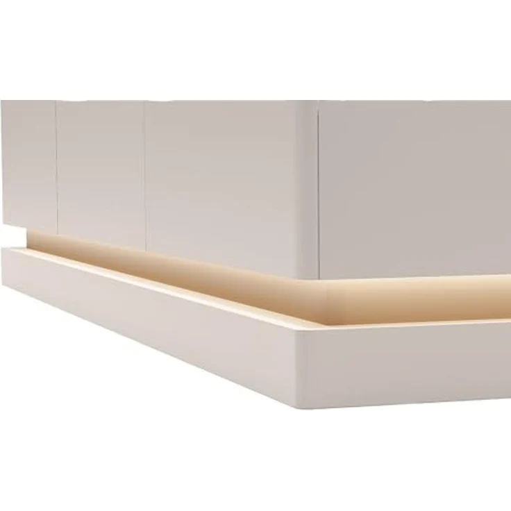 Vente-unique - DEVIKA Sideboard Holz, Platte BeigeWeiß - B 40 cm x H 80 cm x L 189,6 cm – Bild 6