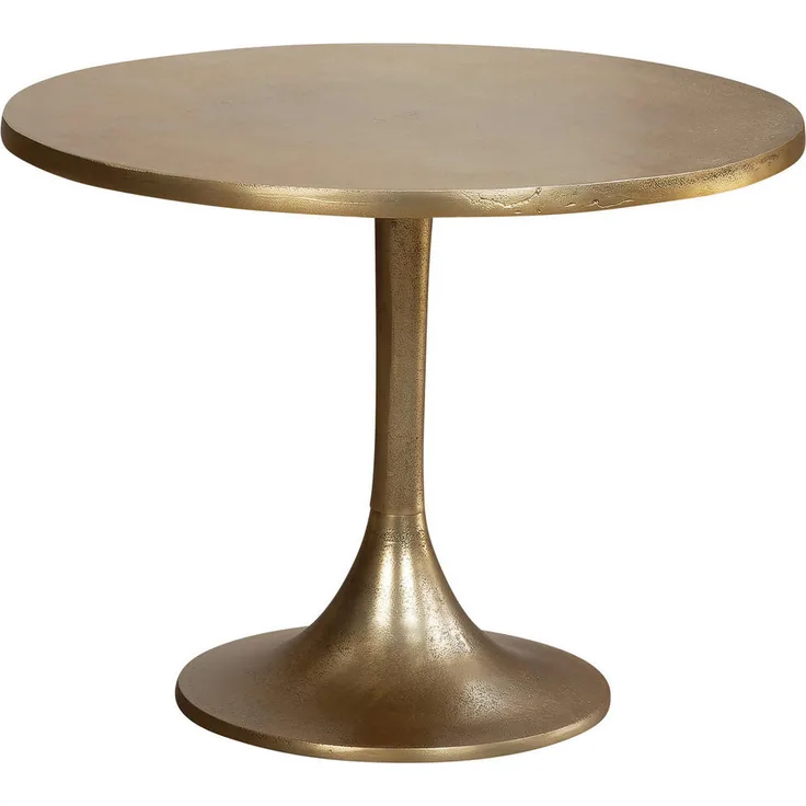 MID.YOU Couchtisch, rund, Gold, Metall, 60x46.5x60 cm für Wohnzimmer