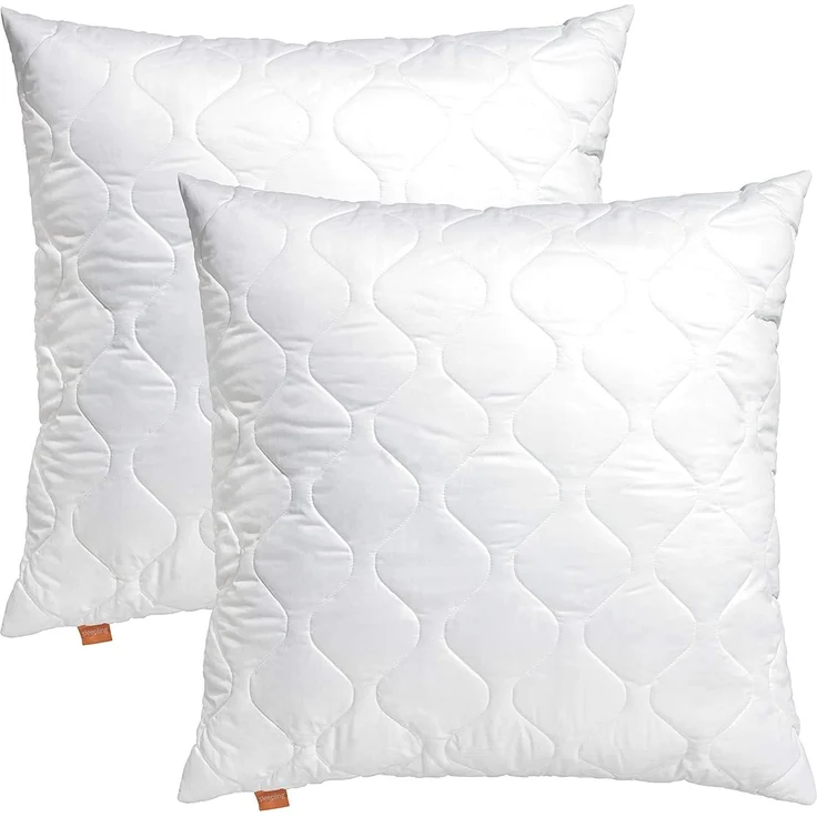 sleepling Microfaserkissen Basic 100 - Sets, Füllung: 100% Mikrofaser, Seitenschläfer, Rückenschläfer, Bauchschläfer, Set, 2er Set, für Allergiker geeignet, waschbar und trocknergeeignet – Bild 1