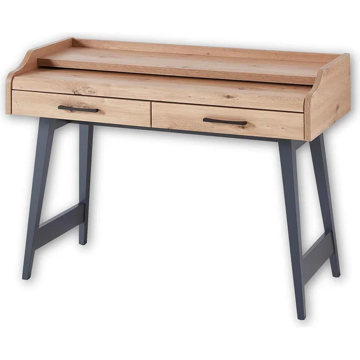 Schreibtisch Materio, Holzwerkstoff, Grau, Holzfarben, 120 x 84 x 50 cm