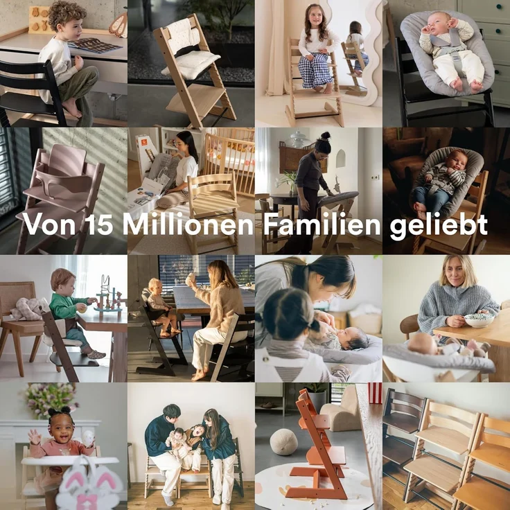Stokke 'Tripp Trapp' Hochstuhl, storm grey, höhenverstellbar, Buche massiv, bis 110 kg – Bild 5
