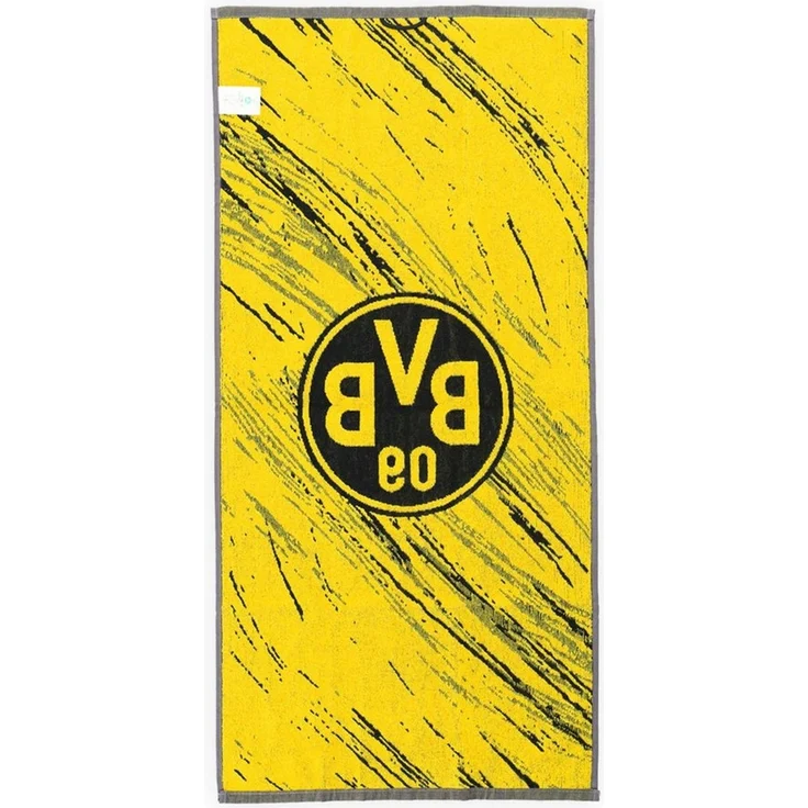 BVB Duschtuch BVB Duschtuch Tricolor 70 x 140cm, Baumwolle (Packung, 1-St), Mit BVB-Emblem – Bild 3